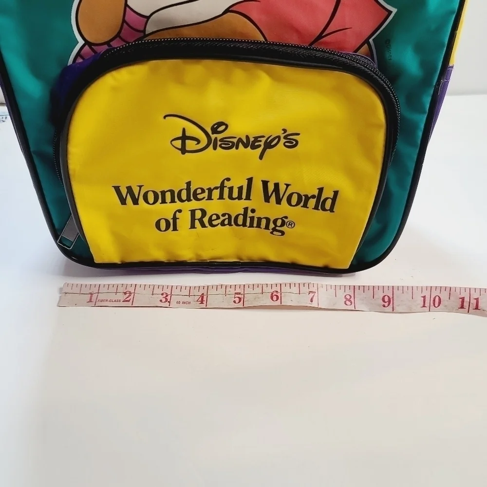 Vintage 90s Y2K Winnie The Pooh Wonderful World of Reading Backpack